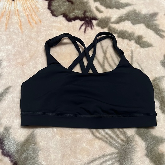 lululemon athletica Other - Lululemon Black Women's Activewear Sports Bra 6 W/ Minor Cracking On Logo